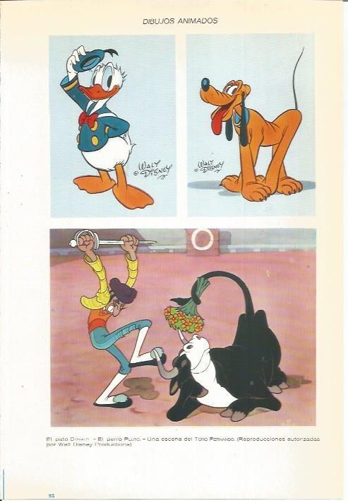 LAMINA 22403: El pato Donald, Pluto y escena del Toro Fernando