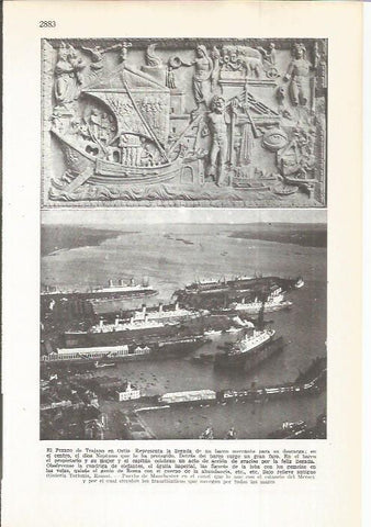 LAMINA 22565: Puerto de Trajano en Ostia, Roma