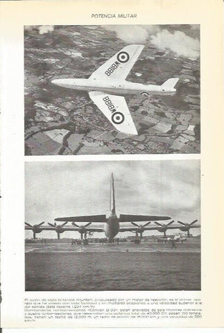 LAMINA 22544: Avion britanico Hunter y el Convair B-33