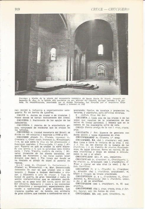 LAMINA 22370: Interior de la iglesia de Santa Maria de Ripoll