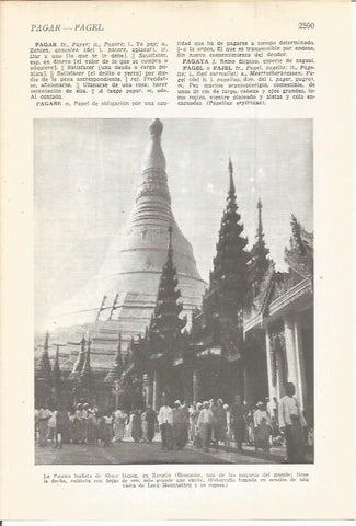 LAMINA 22487: Pagoda de Sliwe Dagon en Birmania
