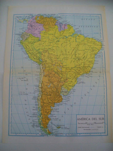 LAMINA 22476: Mapa de America del Sur
