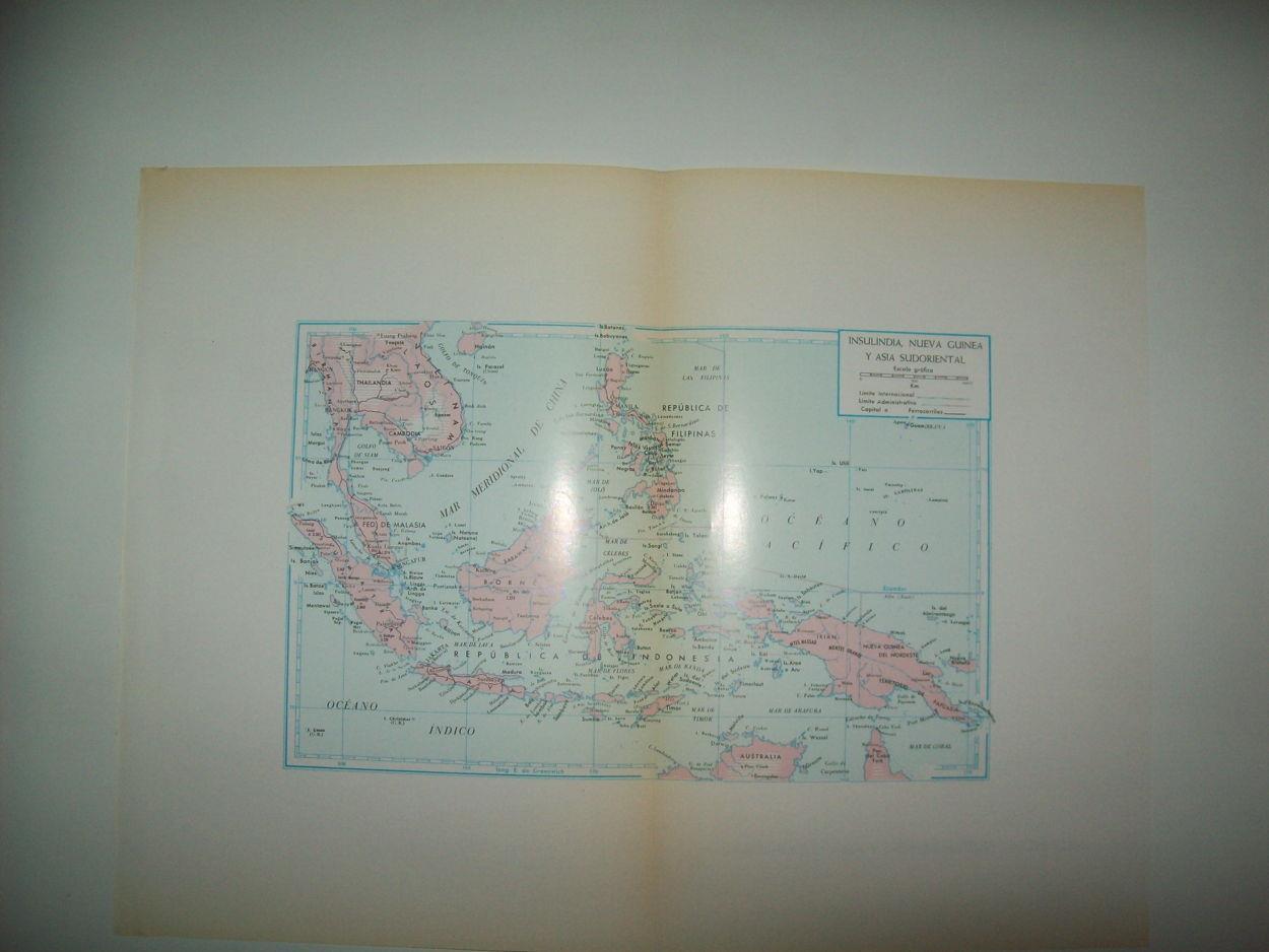 LAMINA 22471: Mapa de Insulindia, Nueva Guinea y Asia Sudoriental