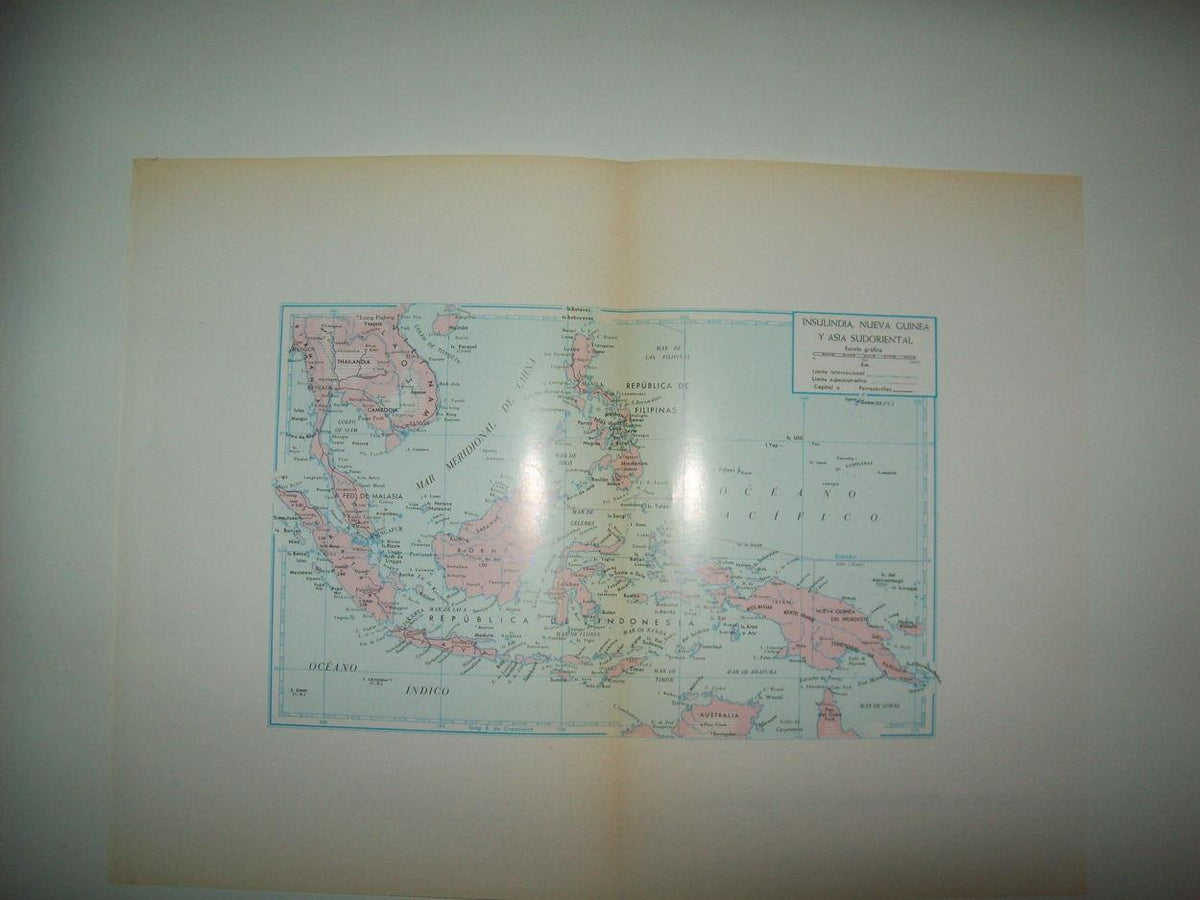 LAMINA 22471: Mapa de Insulindia, Nueva Guinea y Asia Sudoriental