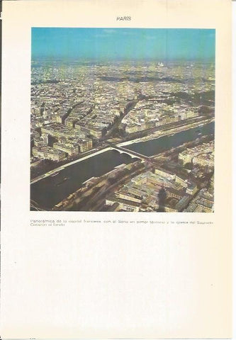 LAMINA 22505: Vista aerea de Paris