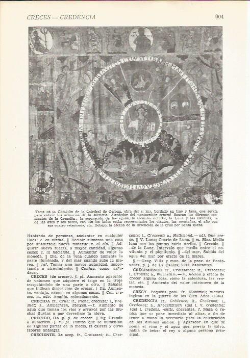 LAMINA 22368: Tapiz de la Creacion de la Catedral de Girona