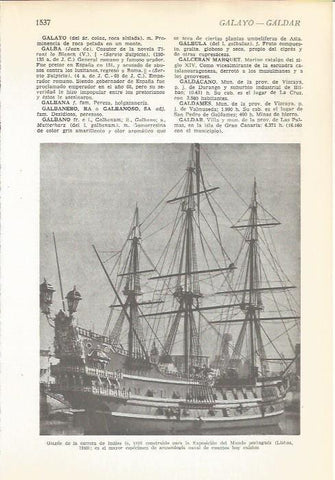 LAMINA 22228: Galeon del siglo XVII para la Exposicion del Mundo de Lisboa en 1940