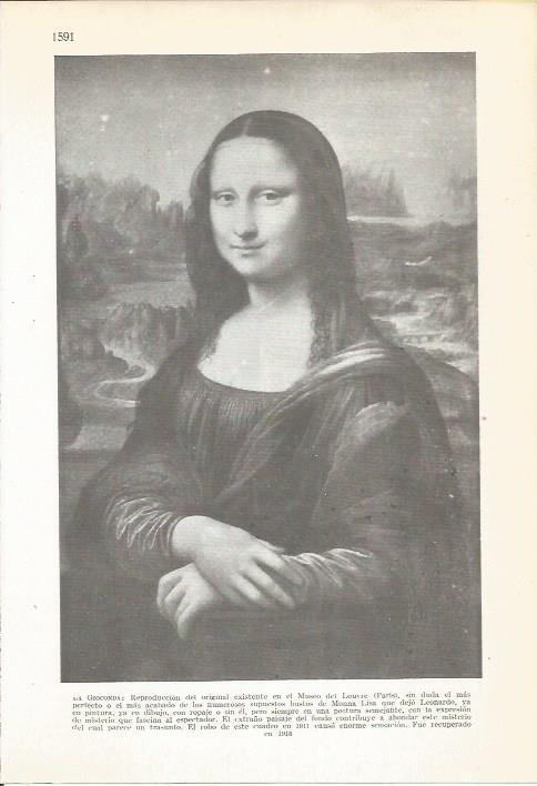 LAMINA 22244: La Mona Lisa, por Leonardo da Vinci