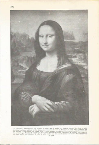 LAMINA 22244: La Mona Lisa, por Leonardo da Vinci
