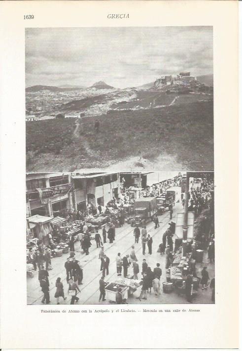 LAMINA 22263: Vista y mercado de Atenas, Grecia