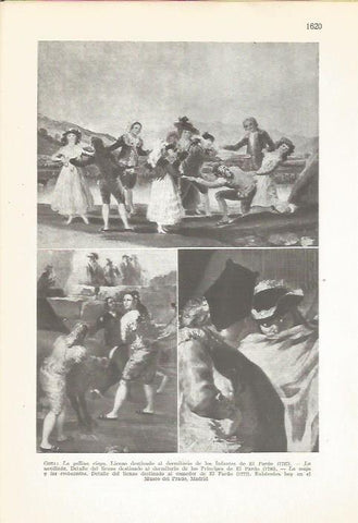 LAMINA 22253: La gallina ciega, La Novillada y La maja y los embozados, por Goya
