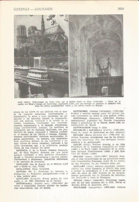LAMINA 22251: Notre Dame de Paris y Capilla del King's College de Cambridge