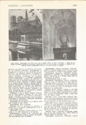 LAMINA 22251: Notre Dame de Paris y Capilla del King's College de Cambridge