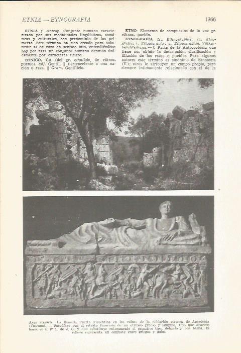 LAMINA 22179: Puerta Florentina y sarcofago etrusco
