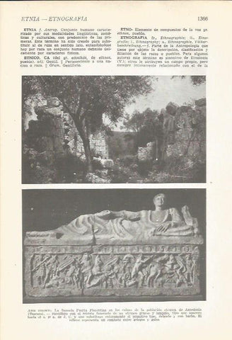 LAMINA 22179: Puerta Florentina y sarcofago etrusco