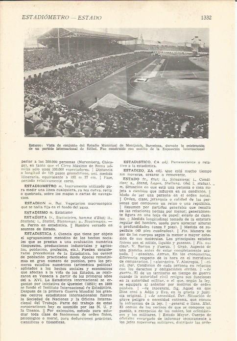 LAMINA 22170: Estadio de Montjuic, Barcelona