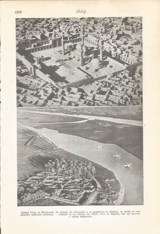 LAMINA 22328: Vista aerea de Khadamain y poblado al lado del Tigris, Irak