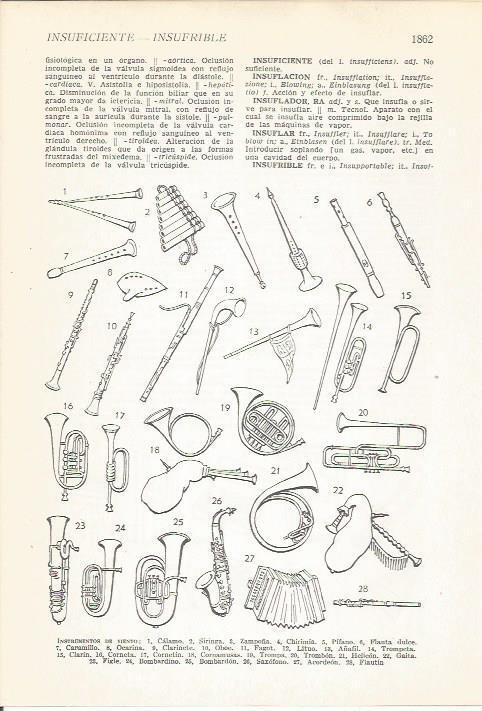 LAMINA 22325: Instrumentos de viento