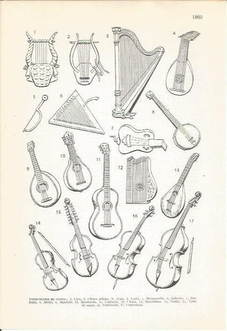 LAMINA 22324: Instrumentos de cuerda