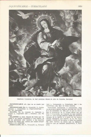 LAMINA 22321: Inmaculada Concepcion, por Jose Antolinez
