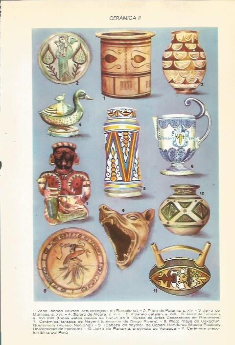 LAMINA 22347:  Ejemplos de ceramica antigua