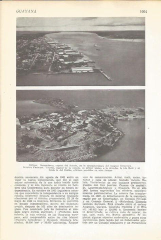 LAMINA 22271: Vista de Georgetown y de Cayena, Guayana