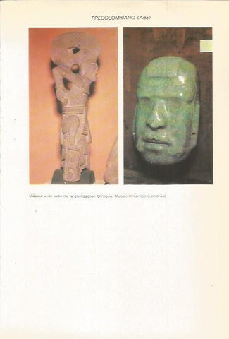 LAMINA 22567: Mascara de jade de la cultura Olmeca