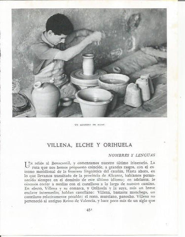 LAMINA 21972: Alfarero de Agost, Alicante