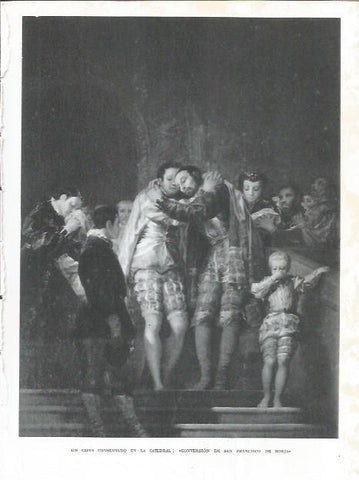 LAMINA 21825: Conversion de San Francisco de Borja, por Goya