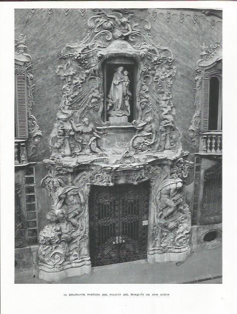 LAMINA 21845: Fachada del Palacio del Marques de Dos Aguas en Valencia