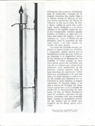 LAMINA 21781: Espada de Jaume I el Conquistador