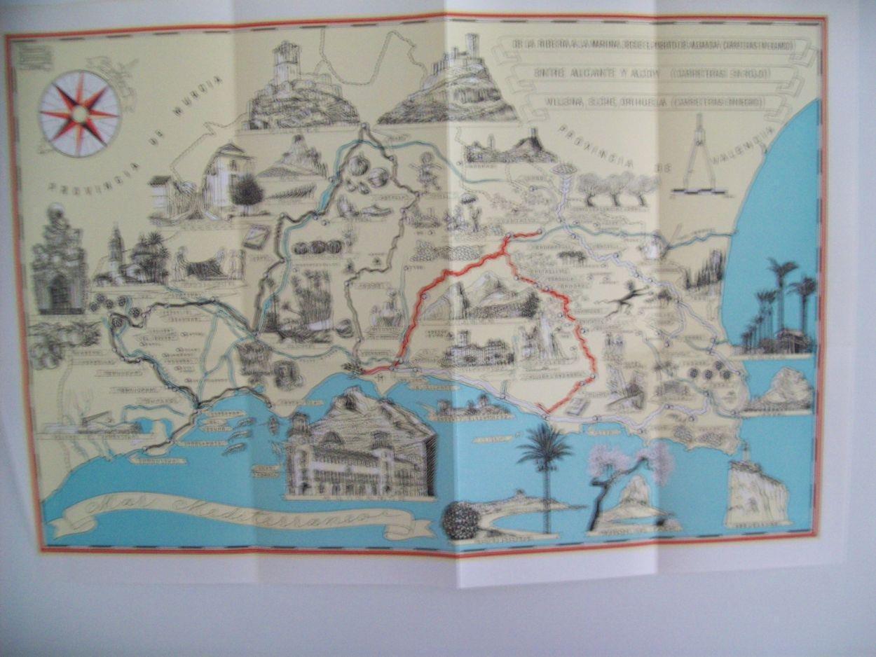 LAMINA 21938: Mapa de itinerarios en Alicante