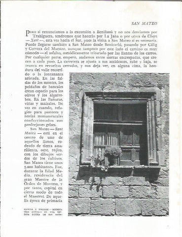 LAMINA 21895: Ventana de casa en San Mateo, Castellon