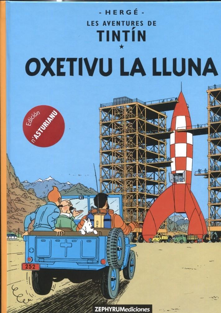 Tintin edicion en ASTURIANU: Oxetivu la lluna