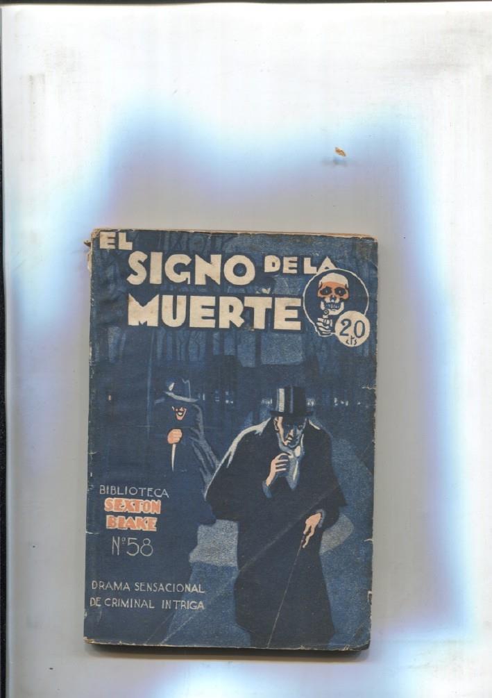 Biblioteca Sexton Blake numero  058: El signo de la muerte