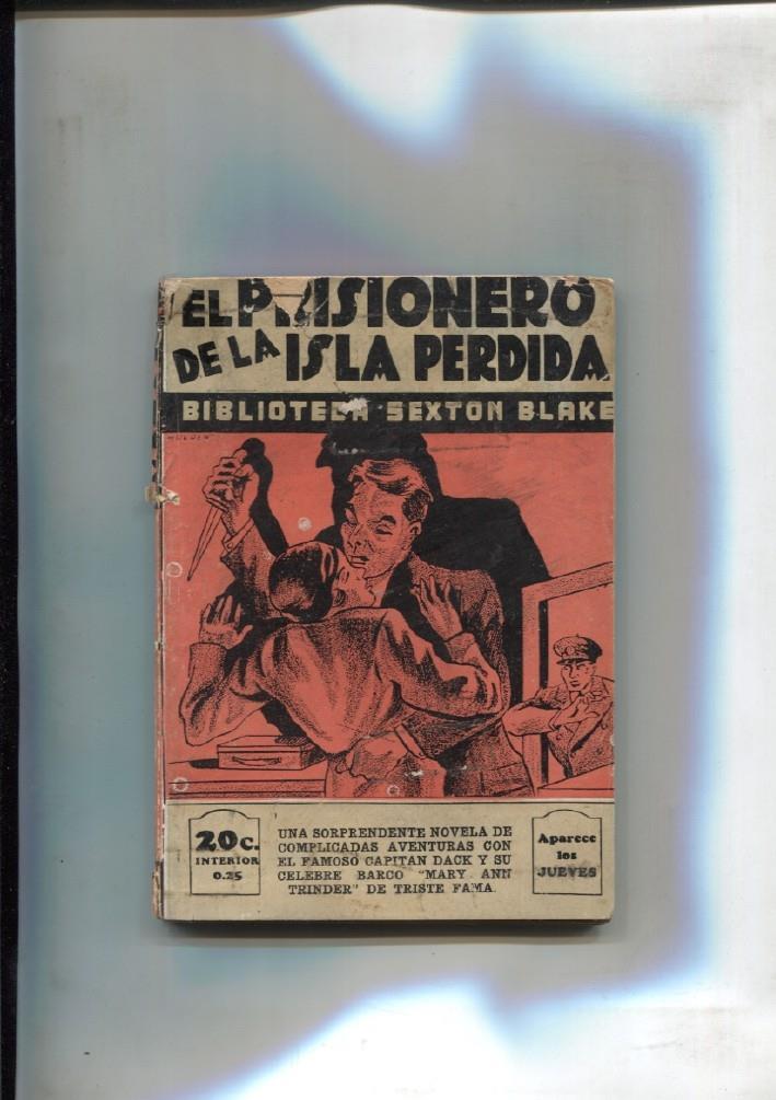 Biblioteca Sexton Blake numero  409: El prisionero de la isla perdida