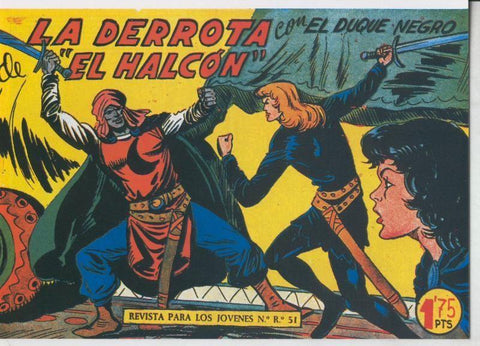 Facsimil: El Duque Negro numero 14: La derrota de El Halcon