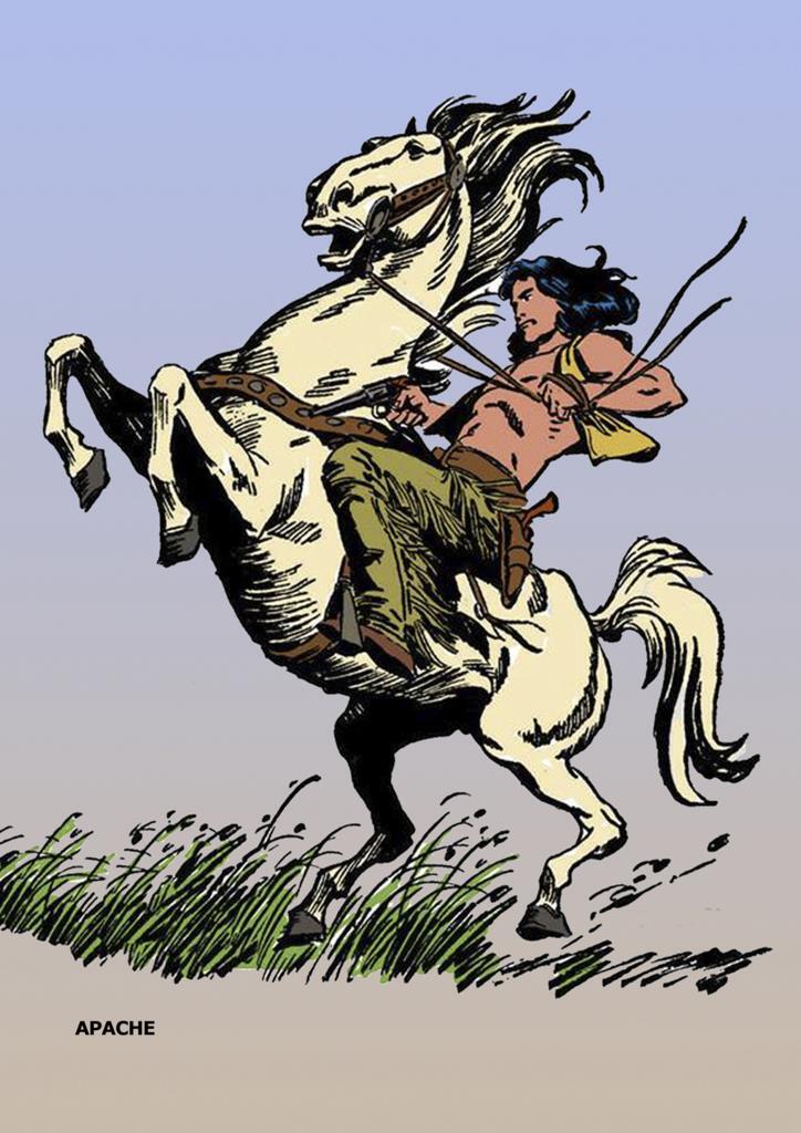 Poster DIN 4 numero 0026: Apache, serie Clasicos Españoles