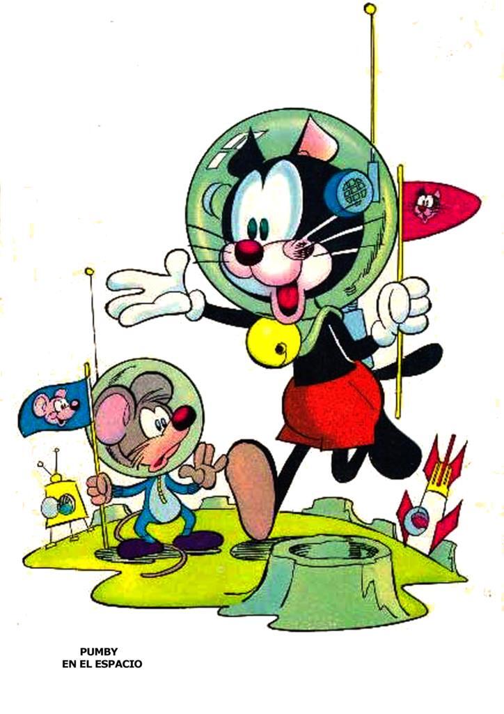 Poster DIN 4 numero 0042: Pumby en el espacio
