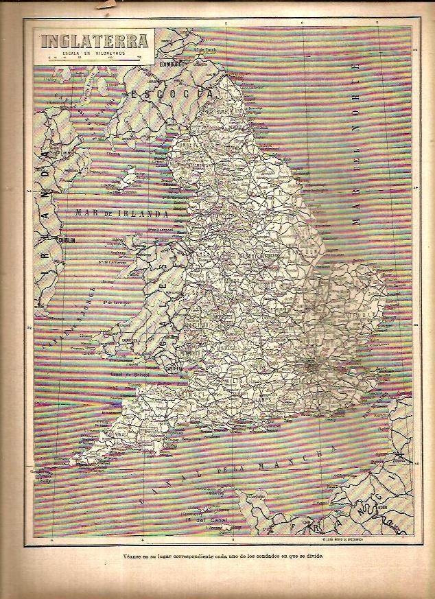 LAMINA 23247: Mapa de Inglaterra