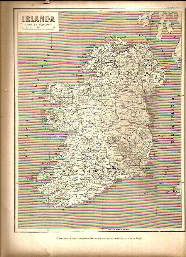 LAMINA 23243: Mapa de Irlanda