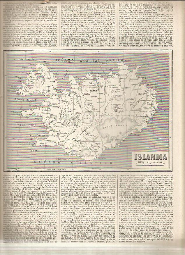 LAMINA 23239: Mapa de Islandia