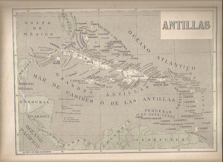 LAMINA 23227: Mapa de las Antillas