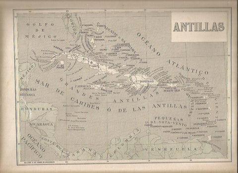 LAMINA 23227: Mapa de las Antillas