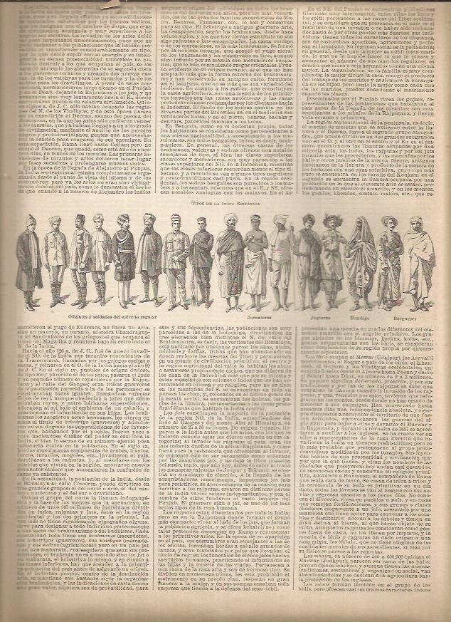 LAMINA 23253: Tipos de la India Britanica