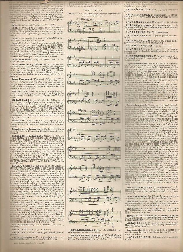 LAMINA 23254: Musica incaica del maestro Felipe Urquieta