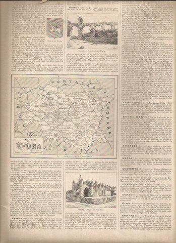 LAMINA 23284: Mapa del Distrito de Evora