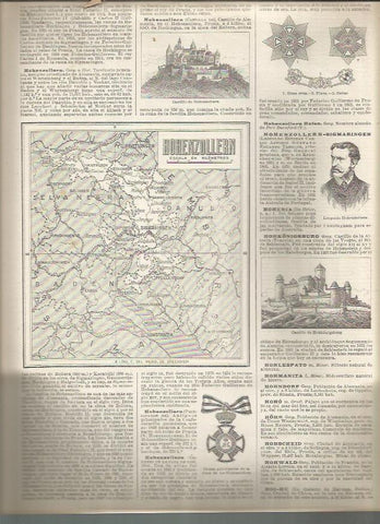LAMINA 23275: Mapa de Hohenzollern, Alemania