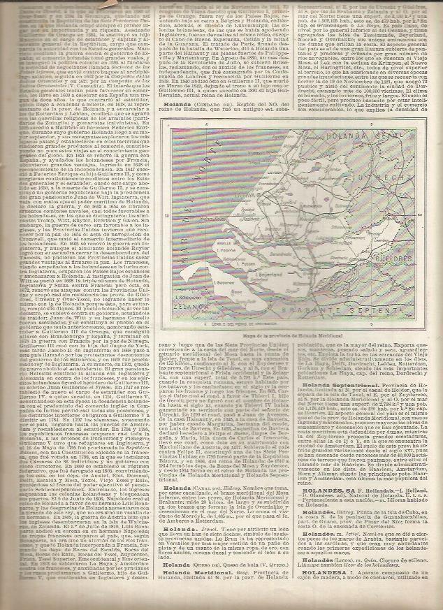 LAMINA 23274: Mapa de la provincia de Holanda meridional