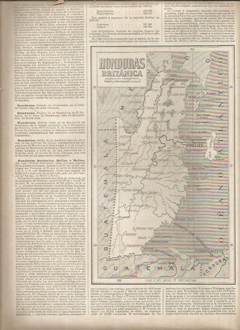 LAMINA 23271: Mapa de Honduras Britanica